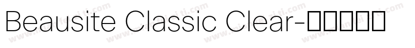 Beausite Classic Clear字体转换